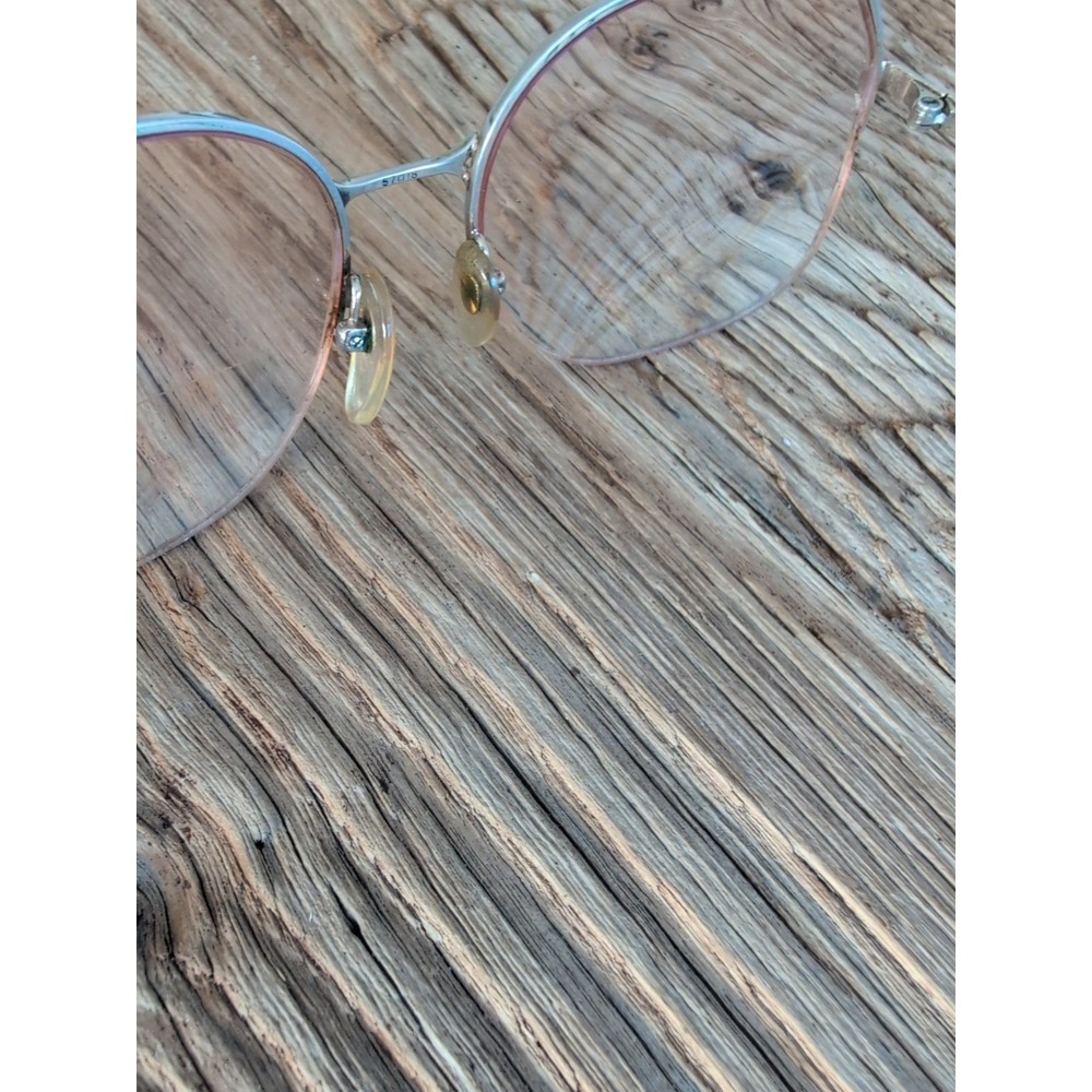 Vintage Eyeglasses Anita RS Windsor Aviator Round Gold Metal Half Rim Oversized - Picture 12 of 16